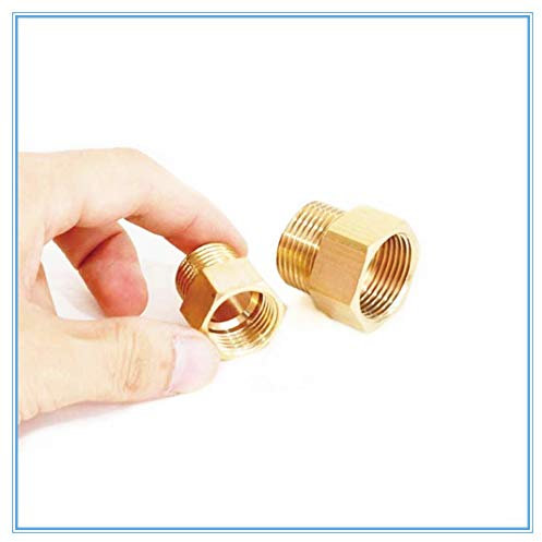 NO LOGO LSB-fittings, 1pcs Copper M/F 1/8,1/4,3/8,1/2 Male To Female Threaded Brass Coupler Adapter Brass Pipe Fitting (Thread Specification : 03 F x 03 M)