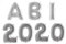 Trendario Folienballon Schriftzug ABI 2020- XXL Riesenzahl, Riesenbuchstabe, 100cm Ballon - Helium Luftballons für Abi Party, Abschluss, Abitur (Silber)