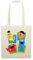 Spreadshirt Sesamstraße Kacheln Ernie und Bert Stoffbeutel, One size, Natur