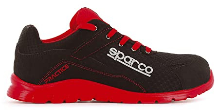 Sparco Lightweight Safety Shoes Practice S1P Jacques Black/Red EU Size 47