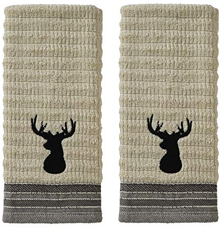 SKL Home Aspen Lodge Handtuchset, Baumwolle, weizenfarben, 2