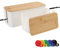Powerking Kabelmanagementbox, Holzmaserung Kabelorganisator Für Kabel- und Kabelmanagement, Lagerung und Halter zum Abdecken und Verstecken von Steckdosenleisten und Kabeln