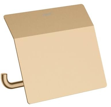 hansgrohe AddStoris - Toilettenpapierhalter mit Deckel, Klopapierhalter für Wandmontage, Klorollenhalter, verdeckte Befestigung, Badezimmer Zubehör, Brushed Bronze, 41753140