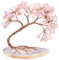 Nupuyai Rosenquarz Kristall Baum Feng Shui Edelstein Baum Lebensbaum, Glücksbaum, Geldbaum Geschenk, Hochzeit, Deko