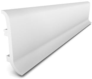 5 pezzi / 10 metri battiscopa – bianco – 2 metri – materiale duro/simile alla plastica – decorazione – Parete – pavimento – soffitto (DP10)