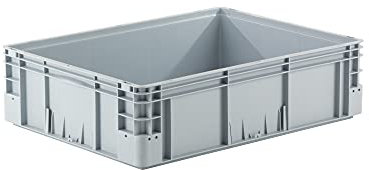 Provost Bac gerbable norme europe poignées fermées gris 90L - 80 x 60 x 22cm