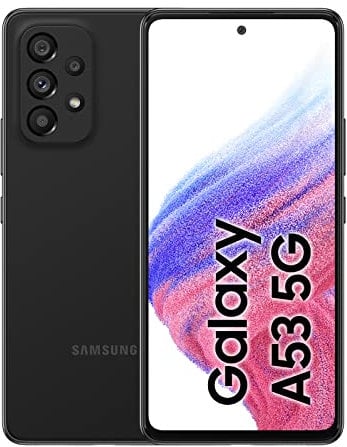 Samsung Galaxy A53 5G Smartphone Dual-SIM Android Handy 6 GB RAM 128GB Speicher Awesome Black + 30 Monate Garantie