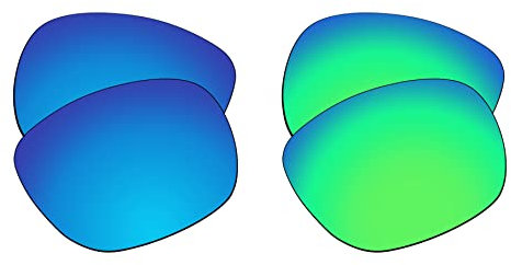 EZReplace Ersatzgläser kompatibel mit Maui Jim Island Time MJ137-64 mm Sonnenbrille (polarisierte Gläser), passend für Maui Jim Island Time Frame (Eisblau + Frühlingsgrün), Eisblau und Frühlingsgrün,