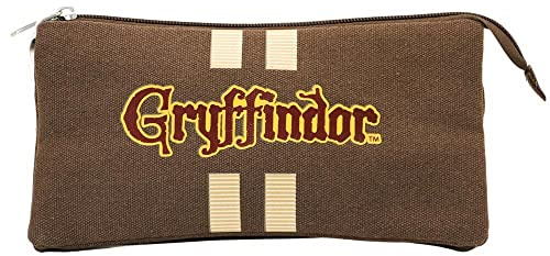 Harry Potter Potter-Dreifach HS Federmäppchen, Braun, 23 x 12 cm