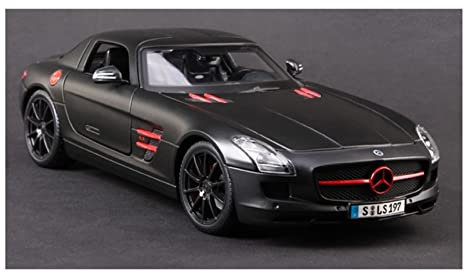 ZHONGNAN 1/18 Für Benz SLS Legierung Druckguss Sportwagen Modell Luxus Handwerk Dekoration Sammlerstücke (Color : Black)