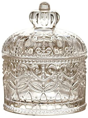 Zuckerdose Bonbonglas mit Deckel, Transparente Candy Bar Gläser Süßigkeiten Gläser Bonbonbehälter Kristallglas Vorratsbehälter, Glasbehälter Vorratsgläser für Süßigkeiten, Snacks, Kekse, Candy Bar