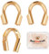 Beebeecraft 1 Scatola 300 Pezzi Wire Guardian 18K Ottone Placcato Oro A Forma di U Passanti Protezione Filo per Creazione di Gioielli Orecchini Bracciali Collane (Foro: 0.6 mm)