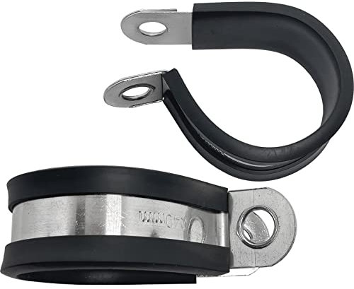 Lumonic 10x 40mm Rohrschellen mit Gummieinlage Edelstahl V2A I Kabelschellen zum Schrauben I Schlauchschelle 40mm, Rohrschellen, Befestigungsschelle 4