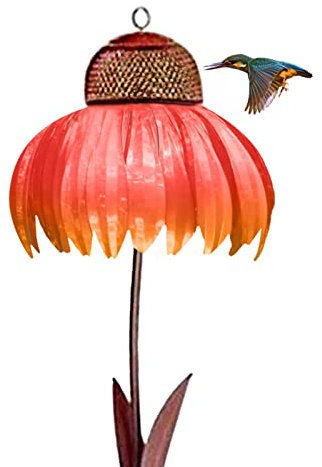 Blumen-Vogelhäuschen,Vogelhäuschen Sonnenhut | Kunst-Metall-stehender Blumen-Vogelhäuschen im Freien für Garten-Yard-Dekoration Gyouza