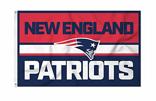 Rico Industries NFL Football New England Patriots Bold 90 x 152 cm Banner Flagge einseitig – drinnen oder draußen – Heimdekoration