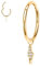 Septum Klickerring 8 mm 16 G Septum Schmuck goldene Nasenringe chirurgischer Stahl Helix Ohrringe Knorpel Reifen Tragus Rook Lobe Piercing Schmuck baumelnder Ring für Damen und Herren Blitz Anhänger