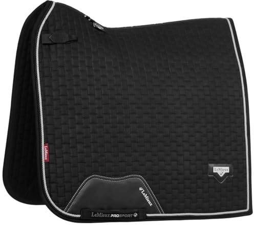 LeMieux Schabracke Puissance Suede Schwarz - Dressur Full/WB - Schwarz
