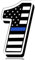 Biomar Labs 1 x Vinyl-Aufkleber, Amerika-Flagge, Aufkleber, USA, dünne blaue Linie, Auto, Moto, Motocross, Motosport, Start, Rennen, Nummer 1, Rallye, Rennen, Auto, Fahrrad, Motorrad, Tuning, N 261