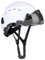 UNINOVA Casque de Chantier avec Visière EN397,Casque de Protection Casque de Sécurité Réglable avec Cliquet, Casque de Travail pour la Construction avec Visière,Couleur(fr1-White+Smoked Visor)