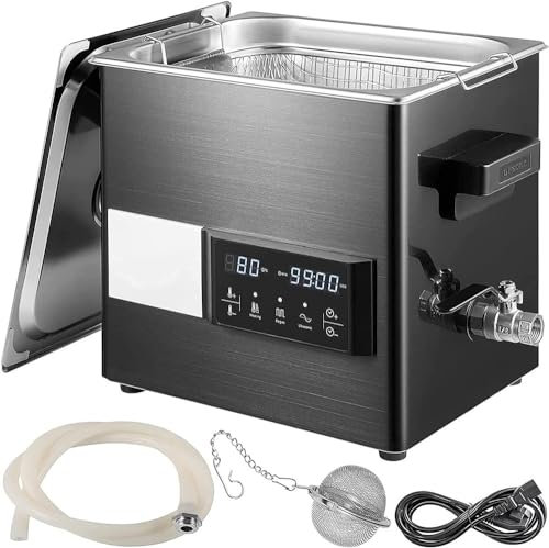 Professional Touch Ultrasonic Cleaner 9L 40kHz Sonic Cleaner Titanium Alloy & 304 Stainless Steel Low Noise Jewelry Cleaner Ultrasonic Machine With Heater & Timer