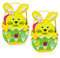 Mizijia 2 sacchetti regalo pasquali, sacchetti pasquali da riempire, nido di Pasqua con coniglio, cestino pasquale in feltro da riempire