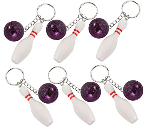 JOINPAYA 6stücke Teiliges Bowling Schlüsselanhänger Perfektes Mitgebsel Für Bowling-partys Und Kindergeburtstage Elegantes Design Für Kegelsport-fans