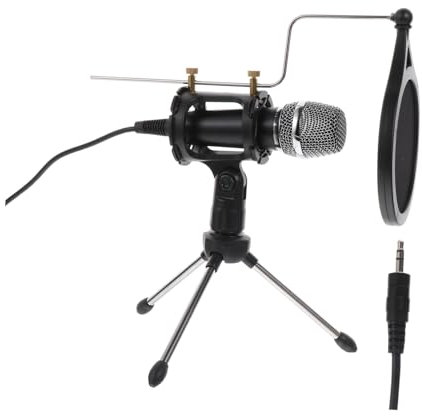Toyvian Micrófono De Condensador para Estudio con Soporte Triple y Amplificador