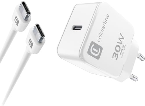 Cellularline USB-C Charger Kit für Apple 30W PD White