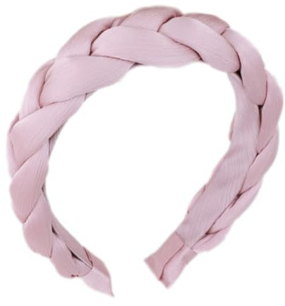 Geflochten Haarreif,Breit Stirnband,Haarband Damen,Mode Haarschmuck,Rutschfeste Haaraccessoires,für Damen und Mädchen,für Make up,Dusche,Hautpflege,Geburtstag,Party,Rosa