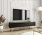 3E 3xE living.com TV- Schrank mit Lamellen in Schwarzer Farbe mit goldenen Beinen, D: L: 175 cm, H: 53 cm, T: 32 cm