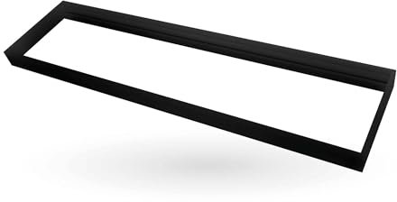 Ledvion - LED-Panel-Anbauleuchte 30x120CM, Schwarz, Aluminium-Leichtbau-Rahmen, Anbauleuchte, 5 Jahre Garantie