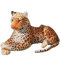 TOPLITHE Simulation Eines Geparden Kuscheltiere, Lebensechte Afrikanische Leoparden Kuscheltiere Flauschiges Plüschkissen Umarmungskissen Geschenke for Jungen Mädchen Heimdekoration(110CM/43IN)