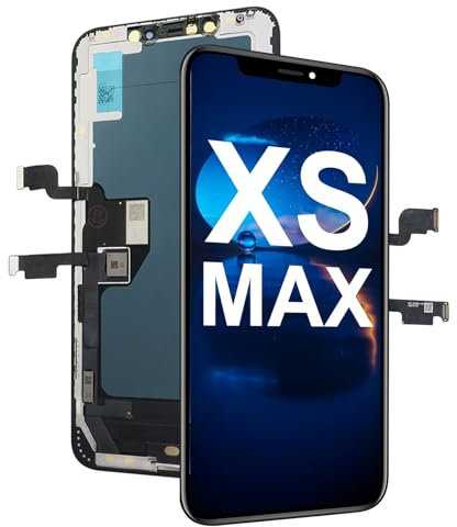 DTD LCD-Bildschirm für iPhone XS Max, 3D Touch Ersatz Glas Digitizer Teile 6,5 Zoll Ersatz, A1921, A2101, A2102, A2103, A2104 (Wird Nicht mit Reparaturwerkzeugen geliefert)