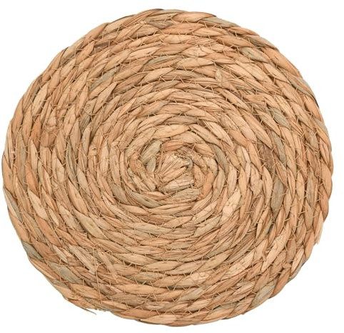 Husalsea Natürliche gewebte Tischsets, rund, hitzebeständig, Rattan-Untersetzer für Esstisch, Teeset, Restaurant, Hotel