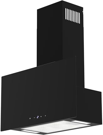 Respekta Lio Kopffreie Dunstabzugshaube 60 cm/mit flacher Glasfront/in Schwarz/Energieeffizienzklasse A + / 57 dB/Luftstrom 325,8 m³/h / CH27060S-20