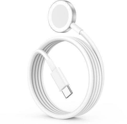 Apple Watch Ladekabel 2M Original, USB C iwatch Ladekabel, Apple Watch Ladegerät Magnetisches Schnellladegerät für Apple Watch Series 10/9/8/7/6/5/4/3/2/1/Ultra/Ultra2/SE