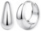 FIOROYAL 925 Silber Creolen Ohrring für Damen, Hypoallergene Ohrringe Klobig Kleine14K Gold Dick Knorpel Kreolen Huggie Creolen Ohrstecker für Empfindliche Ohren(Gold/Silber)(S12)