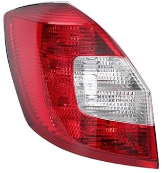 Hinten rechts Rücklicht Auto Rückleuchten Montage Außenzubehör für Skoda für Fabia 2008–2014, Rücklicht, Warn-Bremslicht, für Signallampe, Auto-Lichtgehäuse ohne Leuchtmittel(2012-2014 Left)