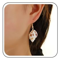 Xduargs Boho Muschel Ohrringe Vintage Horn Strand Muschel Ohrringe Ozean Meer Muschel Tropfen Ohrringe Weiß Natürlichen Muschel Haken Ohrringe Für Frauen