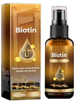 Biotin Haare, Serum Scalp Nourishing Spray Haarpflege für Haarstärkt Das Kaputtes Haar, Shiny Hair Haarwuchs Booster und Spendet Feuchtigkeit Haar Haarwachstum Beschleunigen Kopfhautpflege 30ml (1PC)