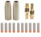 Set di 14 ugelli di protezione per rivestimento per saldatura MIG 15AK, ugelli antiaderenti per scorie da 0,8 mm, ugelli per protezione antigas, accessori per saldatura in alluminio aeronautico
