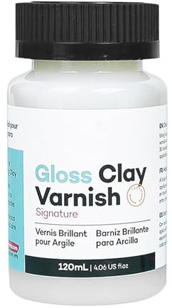 Modellierton Glanz - 120ml Hochglanz Glasur Für Lufttrocknende Bastelprojekte,Schutzlack Gegen Rissbildung Für Ölmalerei, Bastelbedarf, Schule, Heimwerker & Anfänger