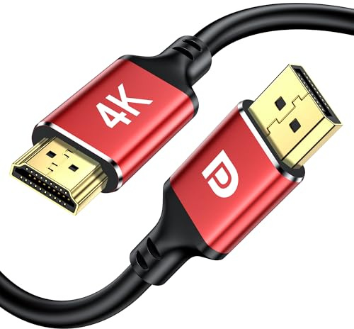 Ohmvolta 4K DisplayPort auf HDMI Kabel 1m, UHD 2K@120 Hz, 4K@30 vergoldetes unidirektionales DP-Stecker (männlich) auf HDMI-Stecker (männlich) mit Audio und Video, kompatibel mit Monitoren/Projektoren