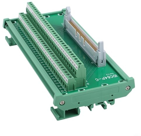 HpLive Klemmenstecker-Adapterplatte, IDC64P C Typ 64-Pin PCB-Klemmleiste Mit Gehäuse, 183X87 Mm Kompakte Bauform Für DIN-Schienen Und PLC Systeme