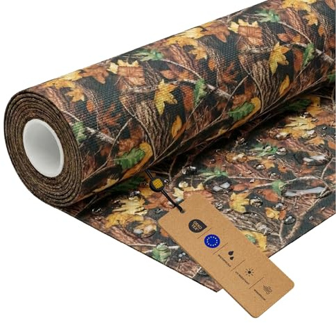 LOMIQ Polyesterstoff Wasserdicht, 100x150 cm, Wald, 366 g/m2, Meterware Stoff Outdoor, Reißfest & Pflegeleicht, Material für Markisenstoff, Segeltuch, Gartenmöbel, Zelte, Rucksäcke, Tierbetten