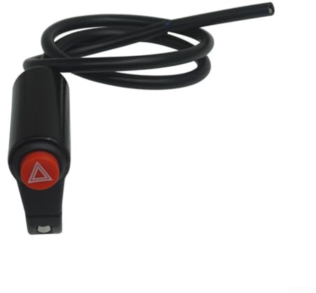 Floweringbeter Pulsante interruttore luce d'emergenza per manubrio moto scooter e moto con protezione da inversione di polarità e cortocircuito