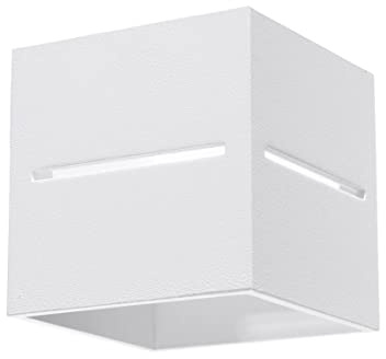 SOLLUX lighting Lobo Wall Lamp Minimalist Indoor Wall Lamp Light Effects Light Bulb G9 Replaceable 1 x 40 W 1 x 12 W LED Made of White Aluminium 10 x 12 x 10 x 10 cm