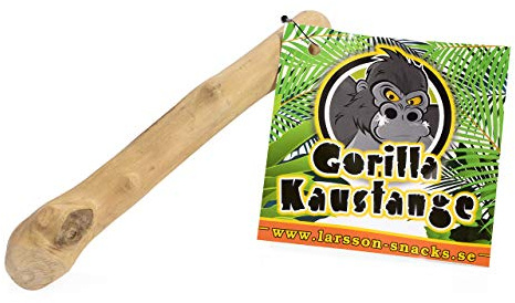 Larsson | Gorilla Kaffeeholz für Hunde Größe S Kaustangen, Kauholz für Hunde - EIN gesundes Hundespielzeug für langanhaltenden Kauspaß ca. 50-100g
