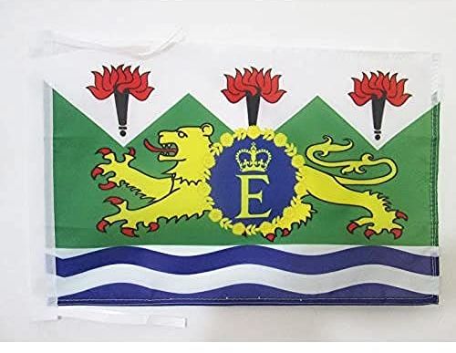 BANDERA del ESTANDARTE REAL DE SIERRA LEONA 1961-1971 45x30cm - BANDERINA REINO SIERRALEONÉS 30 x 45 cm cordeles - AZ FLAG