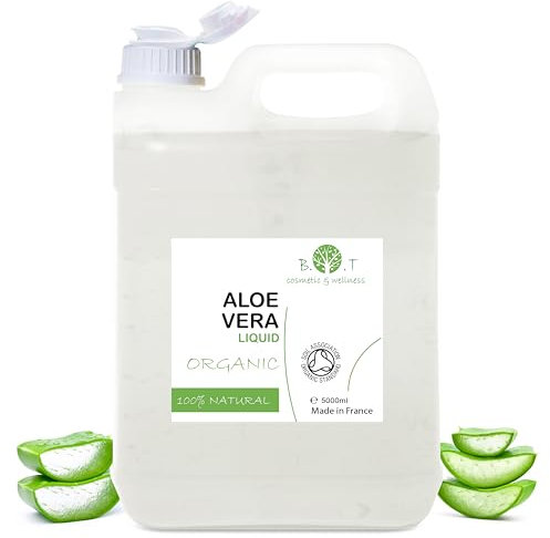 Concentrado Puro y Orgánico de Aloe Vera 100% Natural | Agricultura Sostenible | Ideal para Piel y Cabello, Sabila Natural, 5000 ml